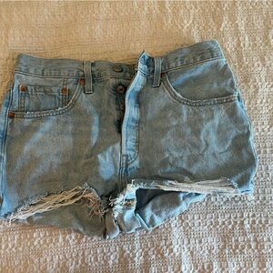 Levi's Light Blue Jean Shorts